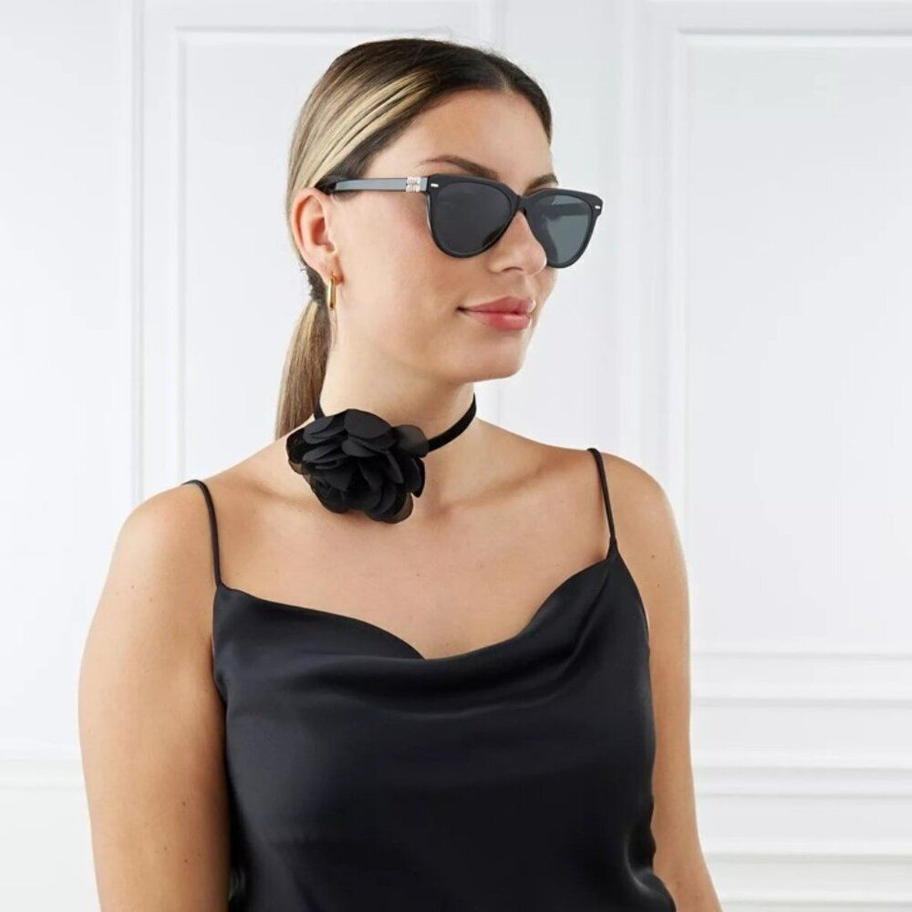 NEW Miu Miu MU12ZS 16K5S0 Black Grey Phantos Unisex Sunglasses 0MU 12ZS